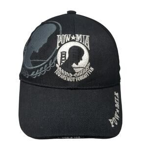 Pow Mia You Are Not Forgotten Strapback Baseball Cap Black One Size Santo Cap